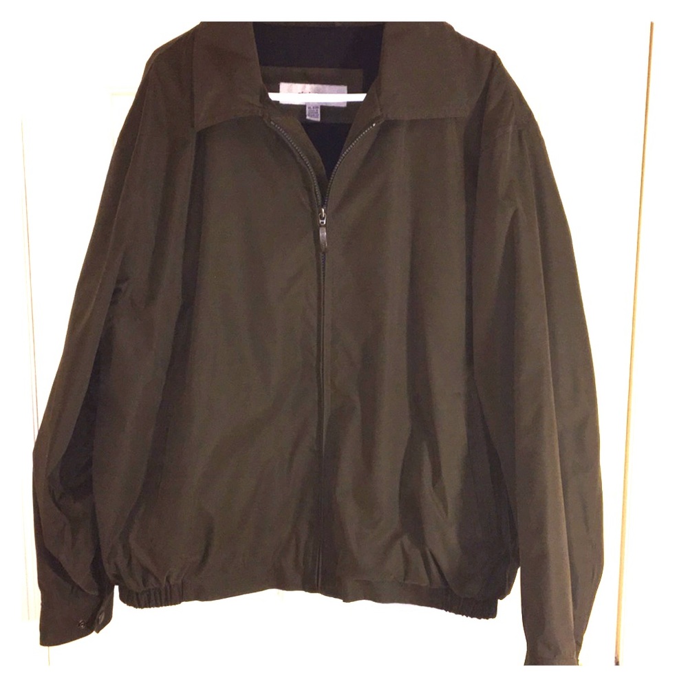 Claiborne men’s xl coat dark green water resistant